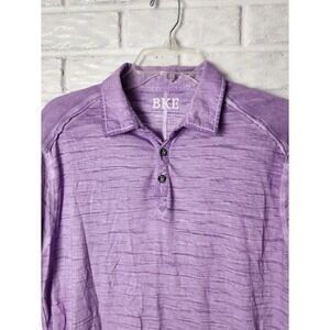 BKE Buckle Men's Purple Polo Shirt Short Sleeve Casual size M Everyday Top NWT